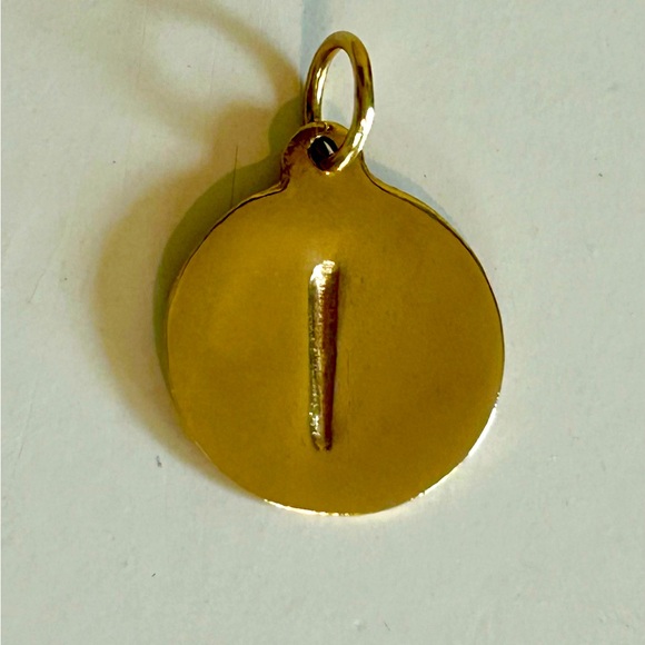 Helen Ficalora ‘I’ Alphabet Letter Charm, 14k Gold, EUC - Picture 1 of 4
